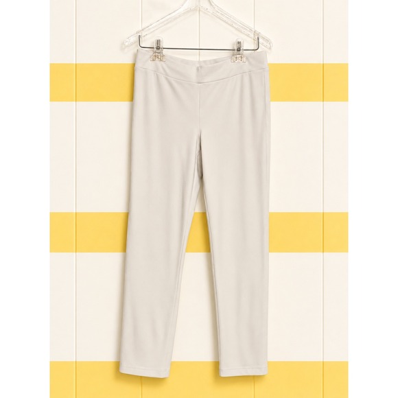 Eileen Fisher Pants - Eileen Fisher Washable Stretch Crepe Pull On Ankle Pants Ivory Womens Small